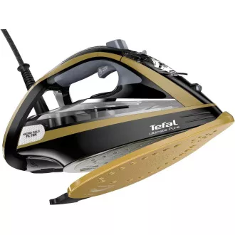 Tefal FV9865E0 Ultimate Pure Steam Iron, 3000 W, Abschaltautomatik, Sprinkler, Schnellaufheizung, schwarz / gold