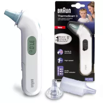 Braun IRT 3030 ThermoScan 3 Kinderthermometer, berührungslos, Infrarot, im Ohr