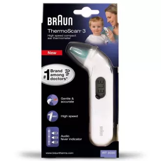 Braun IRT 3030 ThermoScan 3 Kinderthermometer, berührungslos, Infrarot, im Ohr