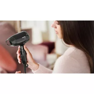 Philips BHC010/00 EssentialCare Haartrockner, 1200 W, Kaltluft, 3 Geschwindigkeiten, 3 Temperaturen, schwarz
