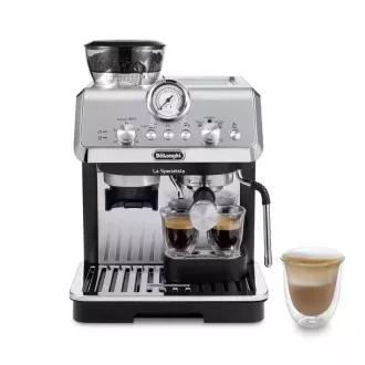 DeLonghi La Specialista Arte Hebel-Kaffeemaschine, 1400 W, integriertes Mahlwerk, MyLatte Dampfdüse