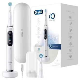 Oral-B iO Series 9N elektrische Zahnbürste, Timer, Drucksensor, 7 Programme, AI, mobile App, weiß Oral-B iO Series 9N elektrische Zahnbürste, Timer, Drucksensor, 7 Programme, AI, mobile App, weiß
