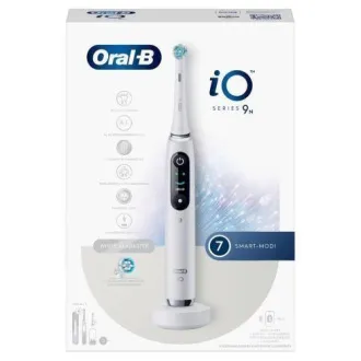 Oral-B iO Series 9N elektrische Zahnbürste, Timer, Drucksensor, 7 Programme, AI, mobile App, weiß Oral-B iO Series 9N elektrische Zahnbürste, Timer, Drucksensor, 7 Programme, AI, mobile App, weiß