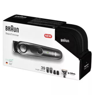 Braun BT7940 Bartschneider, 0,5-20 mm, wiederaufladbar, 4 Aufsätze   Gillette, grau