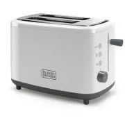 Black Decker BXTO820E Toaster, 820 W, 2 Toaster, Toasting Control, weiß