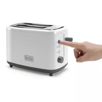 Black Decker BXTO820E Toaster, 820 W, 2 Toaster, Toasting Control, weiß Black Decker BXTO820E Toaster, 820 W, 2 Toaster, Toasting Control, weiß