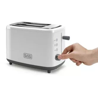 Black Decker BXTO820E Toaster, 820 W, 2 Toaster, Toasting Control, weiß Black Decker BXTO820E Toaster, 820 W, 2 Toaster, Toasting Control, weiß