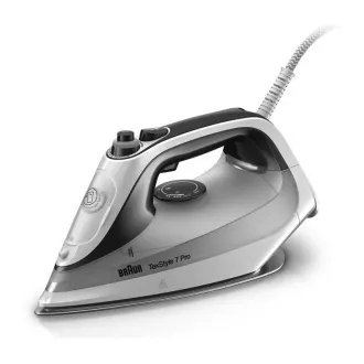 Braun SI7149WB TexStyle 7 Pro Dampfbügeleisen, 2900 W, AntiDrip, automatische Abschaltung, Sprinkler, schwarz/weiß