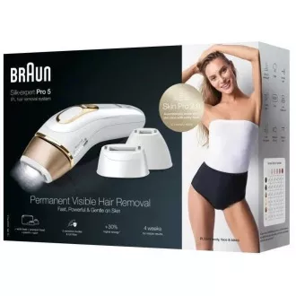 Braun Silk-expert Pro 5 PL5243 IPL-Epilierer, Gehäuse, Hauttonsensor, UV-Filter, 3 Köpfe