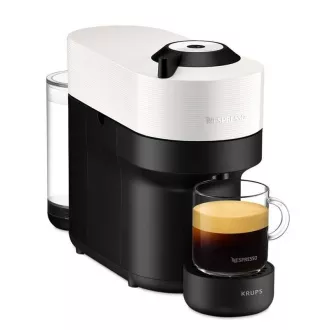 Krups Nespresso XN920110 Vertuo Pop Kapsel-Kaffeemaschine, 1500 W, Wi-Fi. Bluetooth, 4 Kaffeegrößen, weiß - Unverpackt