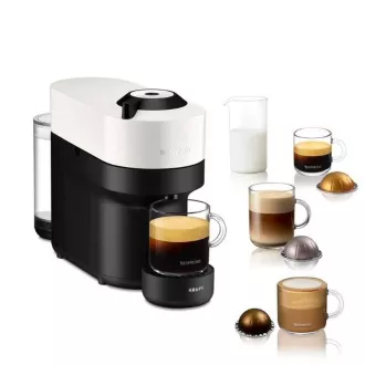 Krups Nespresso XN920110 Vertuo Pop Kapsel-Kaffeemaschine, 1500 W, Wi-Fi. Bluetooth, 4 Kaffeegrößen, weiß - Unverpackt