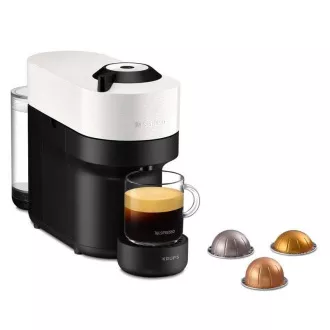 Krups Nespresso XN920110 Vertuo Pop Kapsel-Kaffeemaschine, 1500 W, Wi-Fi. Bluetooth, 4 Kaffeegrößen, weiß - Unverpackt