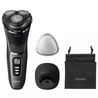Philips Series 3000 S3343/13 Bartschneider, PowerCut selbstschärfende Klingen, Trocken- und Nassrasur, schwarz