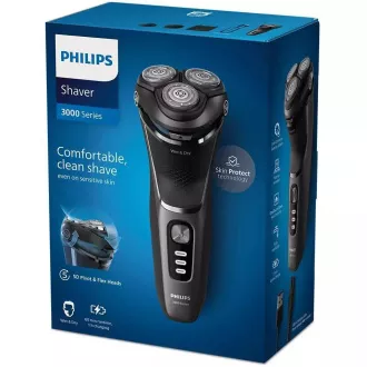 Philips Series 3000 S3343/13 Bartschneider, PowerCut selbstschärfende Klingen, Trocken- und Nassrasur, schwarz