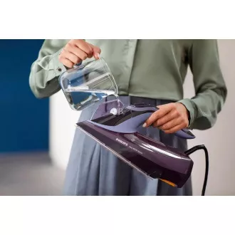 Philips Azur 8000 Serie DST8021/30 Dampfbügeleisen, 3000 W, schnelles Aufheizen, automatische Abschaltung, lila