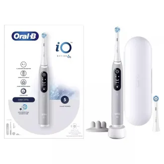 Oral-B iO Series 6s elektrische Zahnbürste, Timer, Drucksensor, 5 Programme, Oral-B App, grau