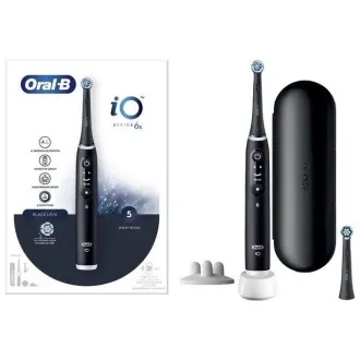 Oral-B iO Series 6s elektrische Zahnbürste, Timer, Drucksensor, 5 Programme, Oral-B App, schwarz