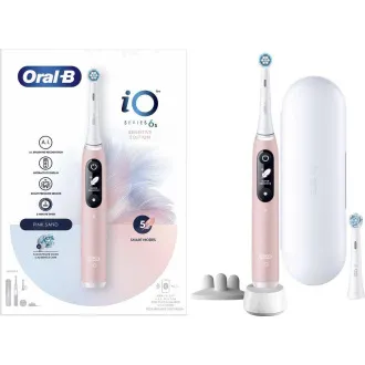 Oral-B iO Series 6s elektrische Zahnbürste, Timer, Drucksensor, 5 Programme, Oral-B App, rosa