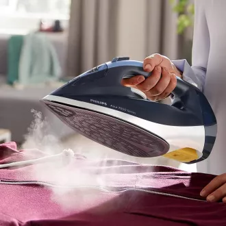 Philips 7000 Serie DST7030/20 Dampfbügeleisen, 2800 W, Calc-Clean, Tropf-Stopp, dunkelblau