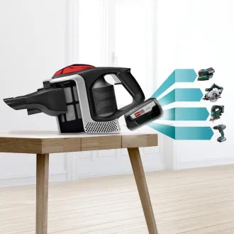 Bosch Unlimited Series 8 Stabstaubsauger, kabellos, 63 dB, beutellos, schwarz