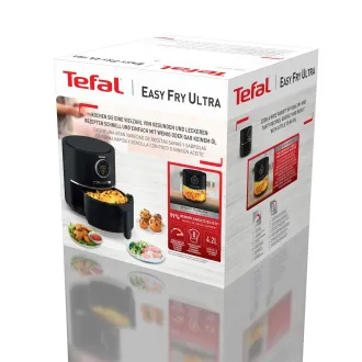 Tefal Ultra Fry EY1118 Heißluftfritteuse, 4,2 l, 80 bis 200 °C, schwarz