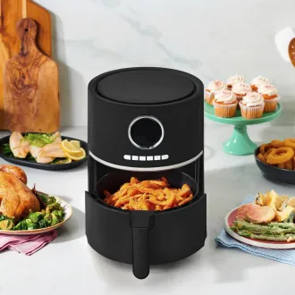Tefal Ultra Fry EY1118 Heißluftfritteuse, 4,2 l, 80 bis 200 °C, schwarz