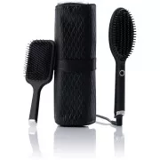 GHD Glide Heißluftbürste, Ionen-Technologie, Geschenkset, Iced Luxe Kollektion, Schwarz