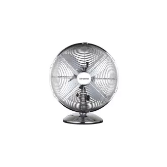 Orava SF-100 X Tisch-Oszillationsventilator, 3 Geschwindigkeitsstufen, Oszillation rechts und links, silber