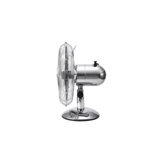 Orava SF-100 X Tisch-Oszillationsventilator, 3 Geschwindigkeitsstufen, Oszillation rechts und links, silber