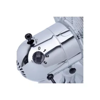Orava SF-100 X Tisch-Oszillationsventilator, 3 Geschwindigkeitsstufen, Oszillation rechts und links, silber