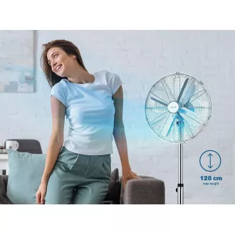 Orava SF-200 X Metall-Standventilator, 3 Geschwindigkeitsstufen, automatische Rotation, silber
