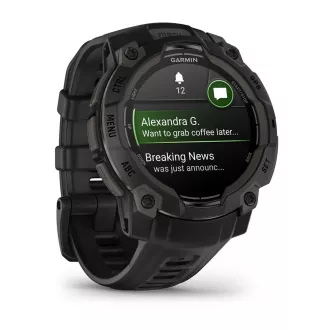 Garmin Instinct 3 - 45 mm, AMOLED, Schwarz mit schwarzem Band Garmin Instinct 3 - 45 mm, AMOLED, Schwarz mit schwarzem Band