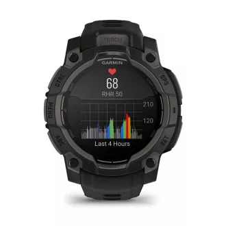 Garmin Instinct 3 - 45 mm, AMOLED, Schwarz mit schwarzem Band Garmin Instinct 3 - 45 mm, AMOLED, Schwarz mit schwarzem Band