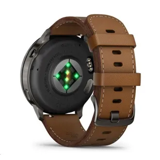 Garmin Venu 4 (45 mm) Schiefer / Schwarzes Silikonband und braunes Lederband, EU Garmin Venu 4 (45 mm) Schiefer / Schwarzes Silikonband und braunes Lederband, EU