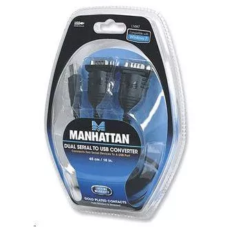 MANHATTAN Konverter von USB auf 2x serielle Schnittstelle (USB AM/DB9M(2), RS232) MANHATTAN Konverter von USB auf 2x serielle Schnittstelle (USB AM/DB9M(2), RS232)