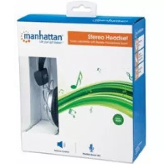MANHATTAN Kopfhörer mit Mikrofon, leicht einstellbar mit flexiblem Mikrofon MANHATTAN Kopfhörer mit Mikrofon, leicht einstellbar mit flexiblem Mikrofon