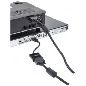 MANHATTAN HDMI zu VGA Konverter (HDMI Stecker zu VGA Buchse, schwarz, Polybag)
