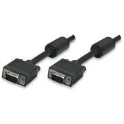 MANHATTAN SVGA zu Monitor Kabel mit Ferritkernen, HD15 Stecker / HD15 Stecker, 1.8m, Schwarz
