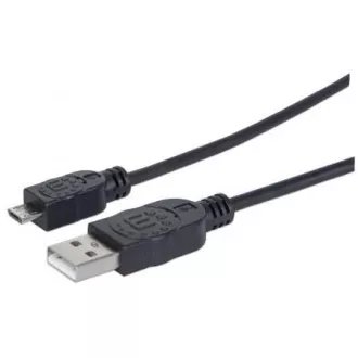 MANHATTAN USB 2.0 A Stecker / Micro-B Stecker Kabel, 1,8m, schwarz MANHATTAN USB 2.0 A Stecker / Micro-B Stecker Kabel, 1,8m, schwarz