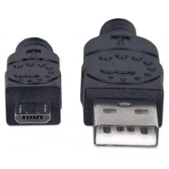 MANHATTAN USB 2.0 A Stecker / Micro-B Stecker Kabel, 1,8m, schwarz MANHATTAN USB 2.0 A Stecker / Micro-B Stecker Kabel, 1,8m, schwarz