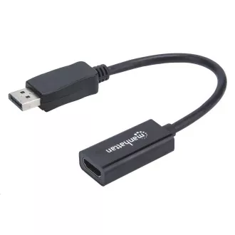 MANHATTAN Adapter, DisplayPort, DP-Stecker/HDMI-Buchse, schwarz
