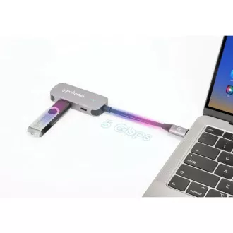 MANHATTAN Dockingstation USB-C 3in1, 1xHDMI, 1xUSB-C, 1xUSB, grau MANHATTAN Dockingstation USB-C 3in1, 1xHDMI, 1xUSB-C, 1xUSB, grau