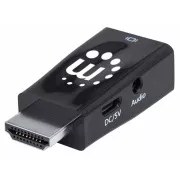 Manhattan HDMI zu VGA Adapter, Micro Konverter, HDMI Stecker zu VGA Buchse, Audio, Schwarz