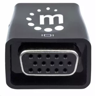 Manhattan HDMI zu VGA Adapter, Micro Konverter, HDMI Stecker zu VGA Buchse, Audio, Schwarz Manhattan HDMI zu VGA Adapter, Micro Konverter, HDMI Stecker zu VGA Buchse, Audio, Schwarz
