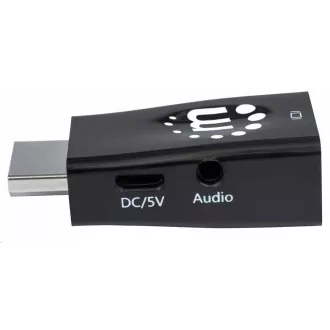 Manhattan HDMI zu VGA Adapter, Micro Konverter, HDMI Stecker zu VGA Buchse, Audio, Schwarz Manhattan HDMI zu VGA Adapter, Micro Konverter, HDMI Stecker zu VGA Buchse, Audio, Schwarz