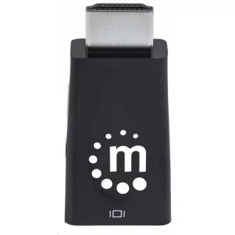 Manhattan HDMI zu VGA Adapter, Micro Konverter, HDMI Stecker zu VGA Buchse, Audio, Schwarz Manhattan HDMI zu VGA Adapter, Micro Konverter, HDMI Stecker zu VGA Buchse, Audio, Schwarz