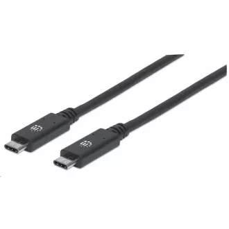 Manhattan USB-C Kabel, USB 3.1 Gen 2, USB-C Stecker auf USB-C Stecker, 10 Gbps, 5 A, 1m, schwarz Manhattan USB-C Kabel, USB 3.1 Gen 2, USB-C Stecker auf USB-C Stecker, 10 Gbps, 5 A, 1m, schwarz