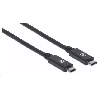 Manhattan USB-C Kabel, USB 3.1 Gen 2, USB-C Stecker auf USB-C Stecker, 10 Gbps, 5 A, 1m, schwarz Manhattan USB-C Kabel, USB 3.1 Gen 2, USB-C Stecker auf USB-C Stecker, 10 Gbps, 5 A, 1m, schwarz