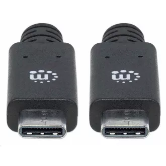 Manhattan USB-C Kabel, USB 3.1 Gen 2, USB-C Stecker auf USB-C Stecker, 10 Gbps, 5 A, 1m, schwarz Manhattan USB-C Kabel, USB 3.1 Gen 2, USB-C Stecker auf USB-C Stecker, 10 Gbps, 5 A, 1m, schwarz