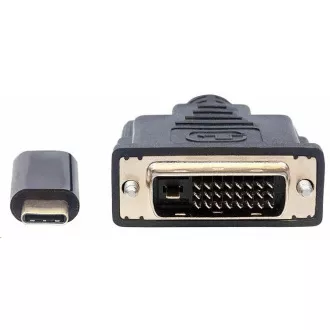 Manhattan USB-C auf DVI Kabel, 2m, schwarz Manhattan USB-C auf DVI Kabel, 2m, schwarz